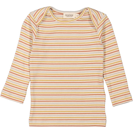 MarMar Modal Rib Autumn Stripe Mix Tor Blouse