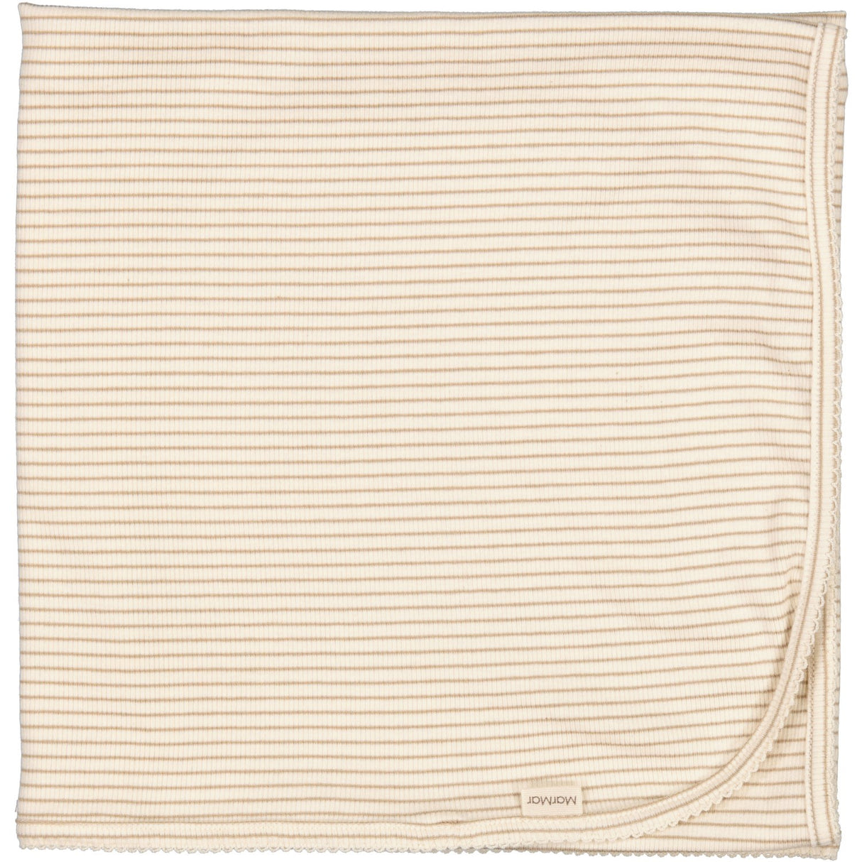 MarMar Modal Fine Rib Sandstone Stripe Alida Blanket