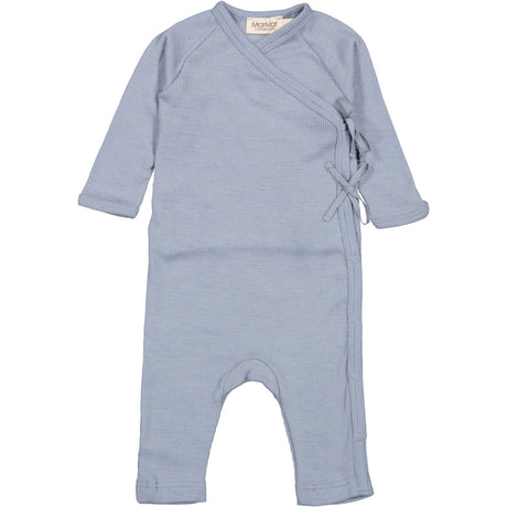 MarMar Wool Rib Monsoon Blue Rula Onesie