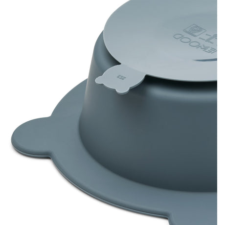 LieWood Whale Blue / Dove Blue Peony Suction Bowl 2-Pack