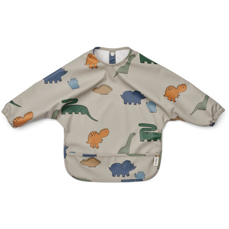 LieWood Dinosaurs / Mist Merle Printed Cape Bib