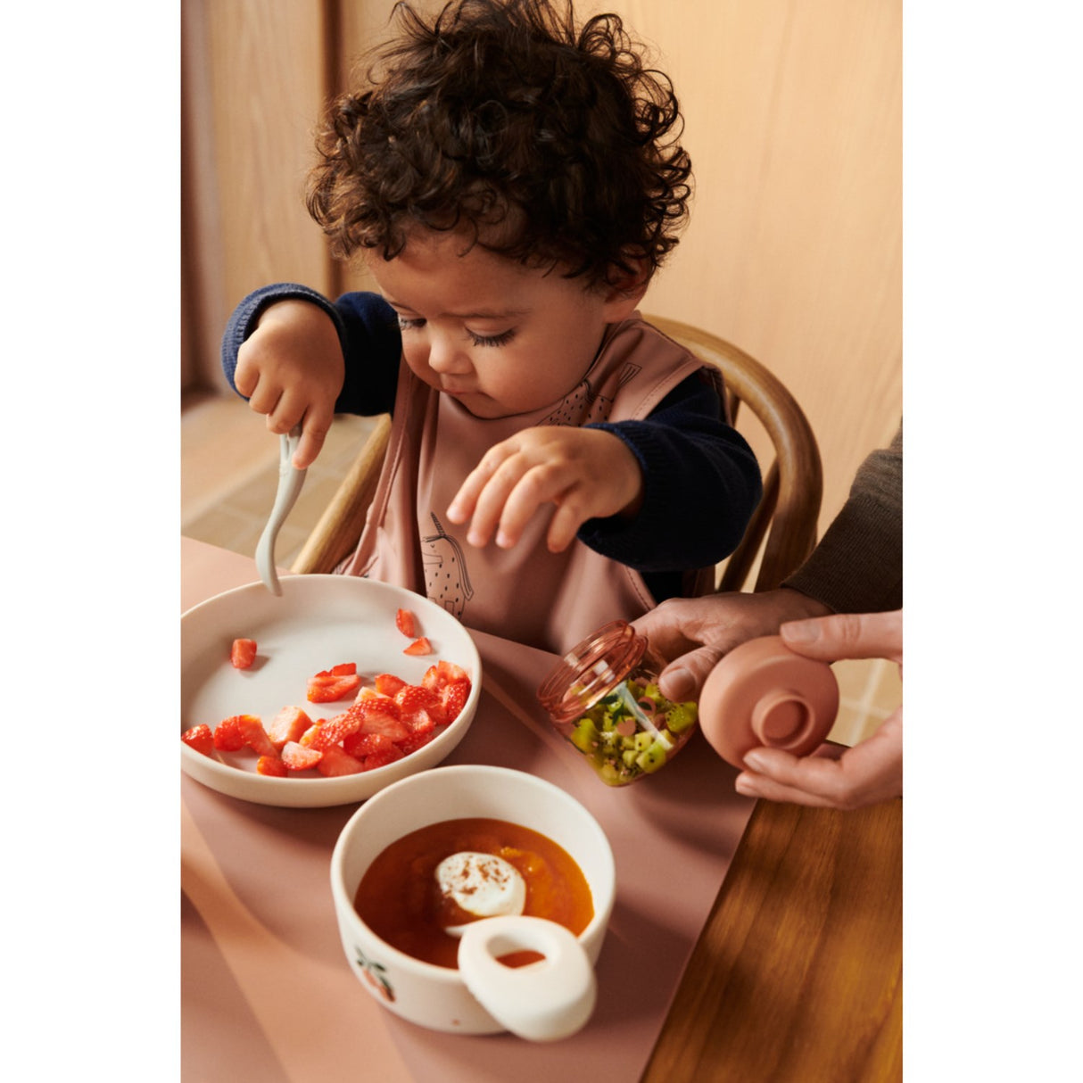 LieWood Peach / Sea Shell Dominique Baby Food Boxes 4-Pack