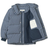 LieWood Check Classic Navy / Dark Sandy Anemone Down Puffer Jacket