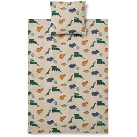 LieWood Dinosaurs / Mist Ingeborg Junior Printed Bedding