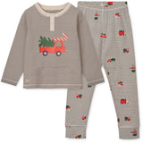 LieWood Holiday Vehicle / Stripe Navy Wilhelm Printed Pyjamas Set