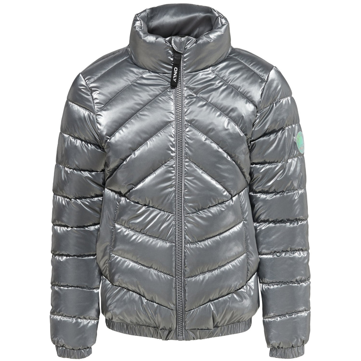 kids ONLY Silver Talia Shine Quilted Jacket