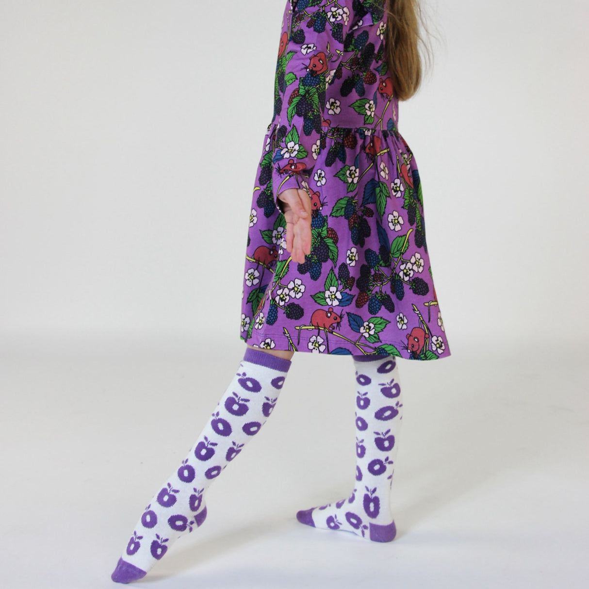 Småfolk Dusty Lavender Dress with Blackberries 5