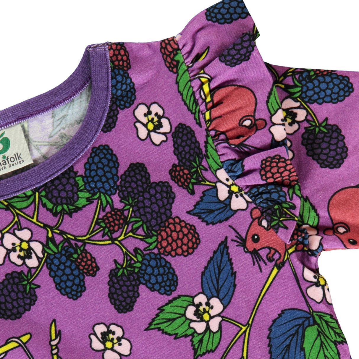 Småfolk Dusty Lavender Dress with Blackberries 6