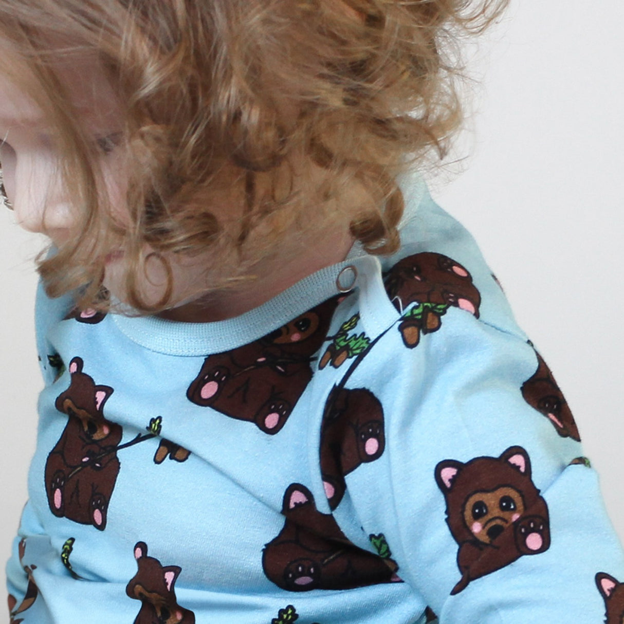 Småfolk Stratosphere Long Sleeve Bodysuit with Bear Cub 4