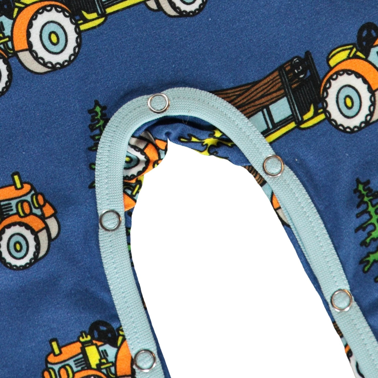 Småfolk Federal Blue Long Sleeve Jumpsuit with Tractor 6