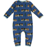 Småfolk Federal Blue Long Sleeve Jumpsuit with Tractor 7