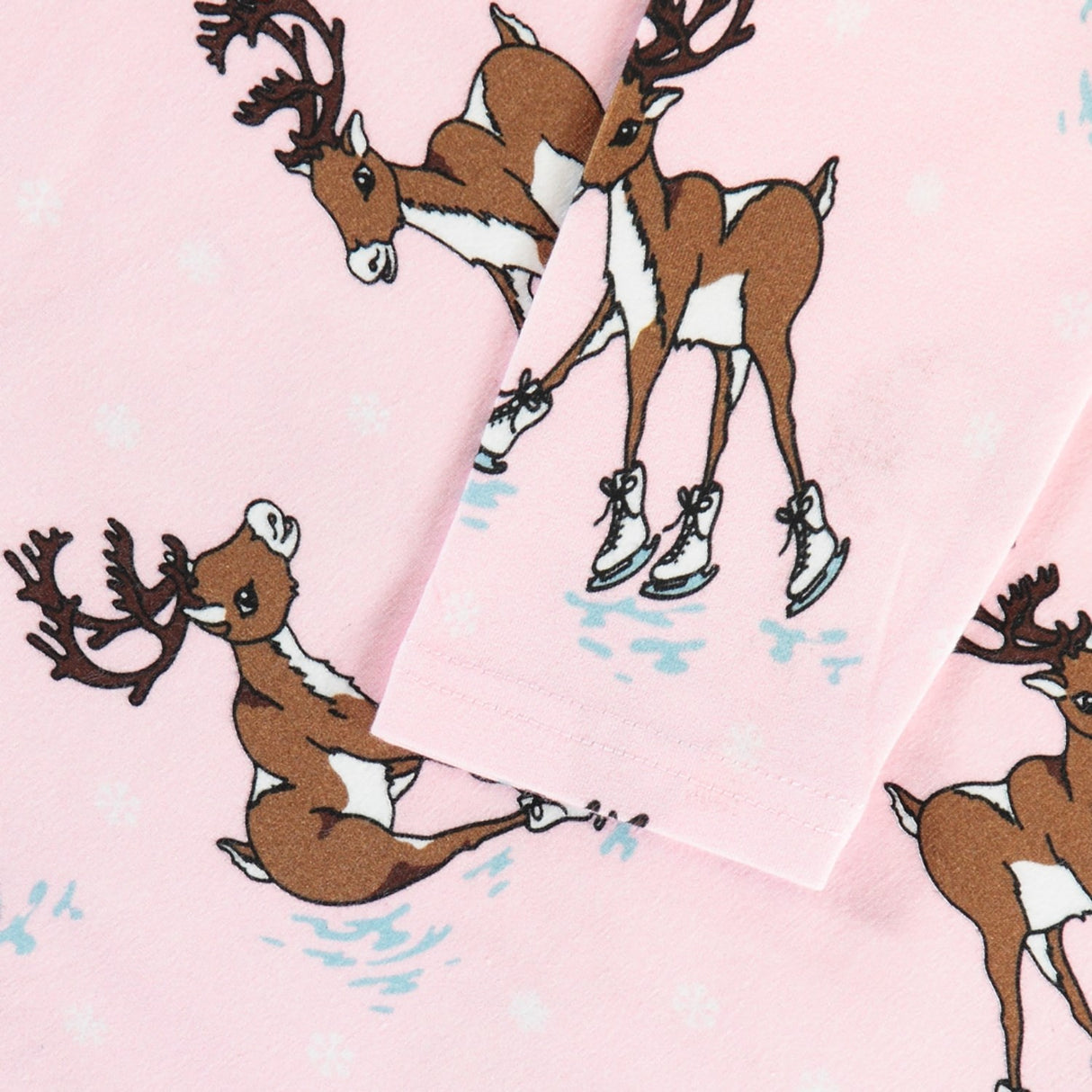 Småfolk Icy Pink Longærmet Blouse With Reindeer