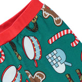 Småfolk Petroleum Green Sleepwear With Christmas Decorations