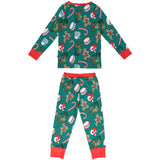 Småfolk Petroleum Green Sleepwear With Christmas Decorations