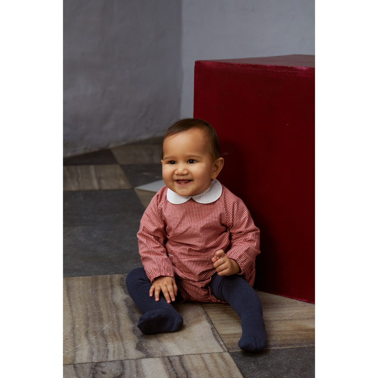 Copenhagen Colors Red Check Combi Check Baby Set