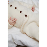 Copenhagen Colors Cream Classic Baby Cotton Cable Cardigan