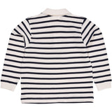 Copenhagen Colors Navy/Cream Stripe Striped Pique Polo