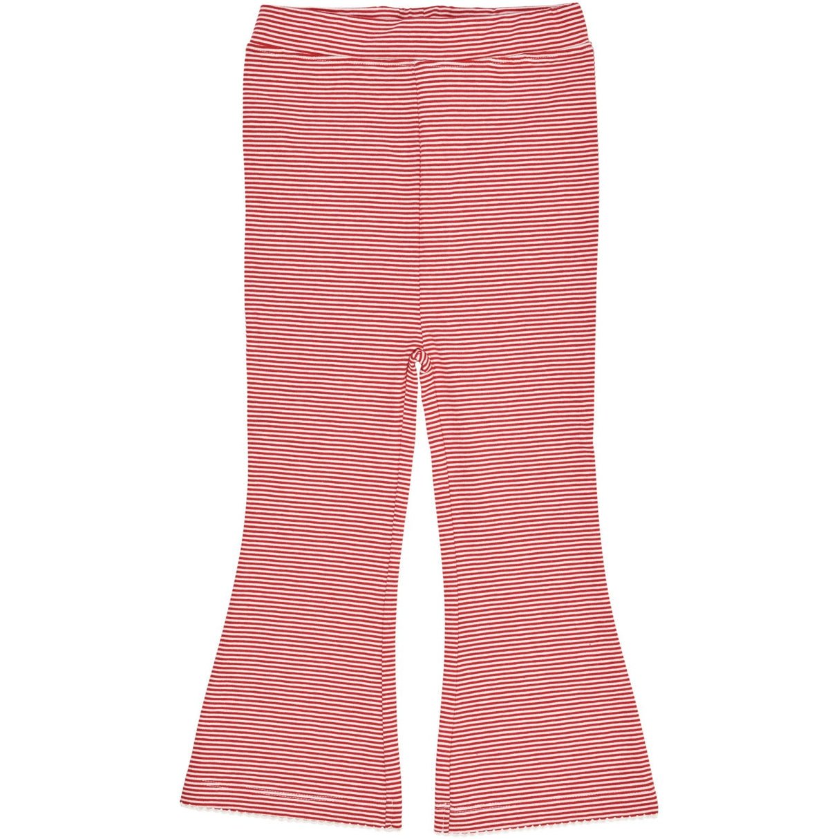 Copenhagen Colors Red/Cream Stripe Striped Flare Pants