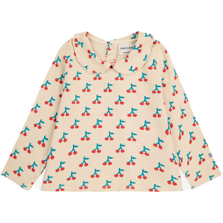 Bobo Choses White Cherry All Over Collar Shirt