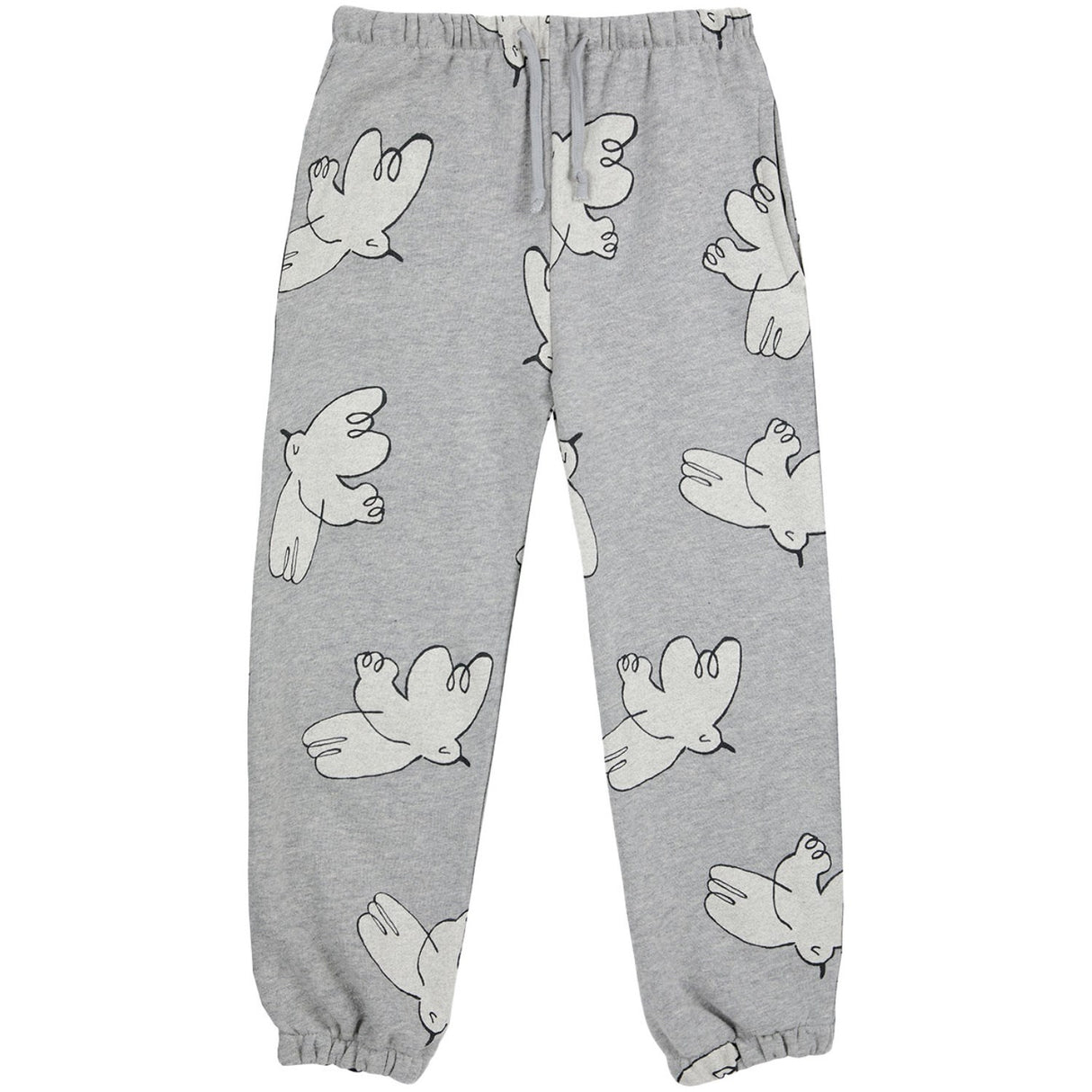 Bobo Choses Light Heather Grey Freedom Bird All Over JAndging Pants