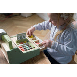 Dantoy Cash Register Wooden in Gift Box 17 Pieces