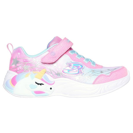 Skechers Unicorn Dreams Ombre Print & Star Shoe Pink Turquoise 2