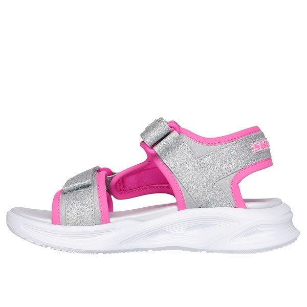 Buy Skechers Sola Glow Sandal Silver Hot Pink Luksusbaby Luksusbaby COM
