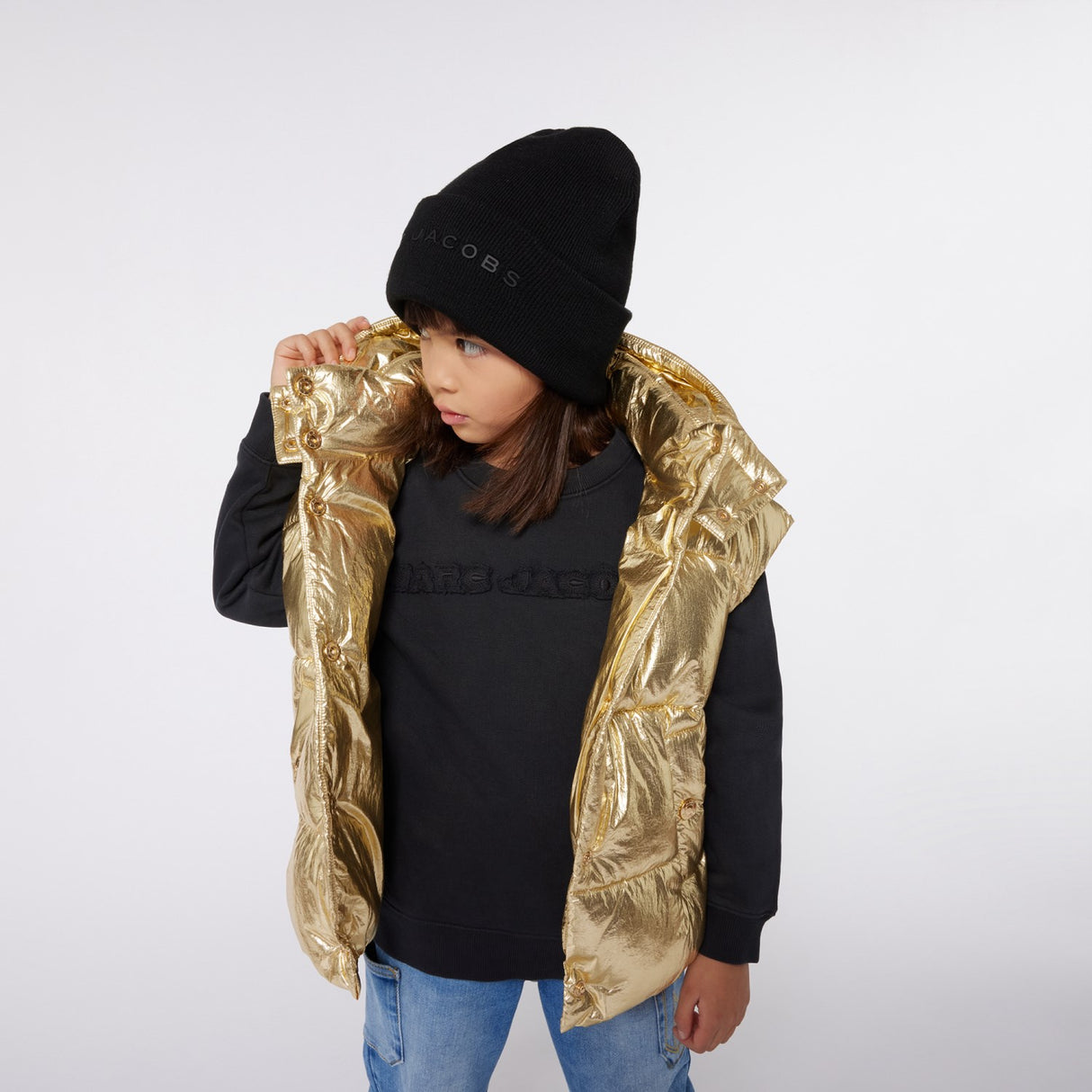 Marc Jacobs New Gold Puffer Jacket Sleeveless 2