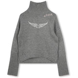 Zadig & Voltaire Chine Grey Polo Neck Sweater Or Jumper