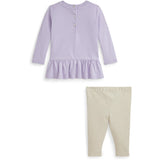 Ralph Lauren Baby Spring Iris/Oatmeal Hthr Blouse Legging Set 3