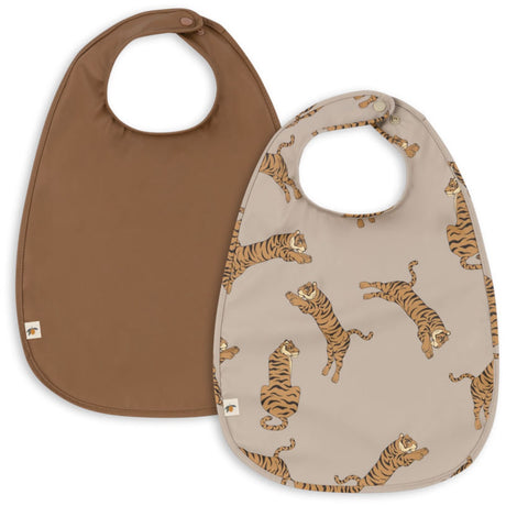 Konges Sløjd Tiger/Toasted Coconut 2 Pack Dinner Bib