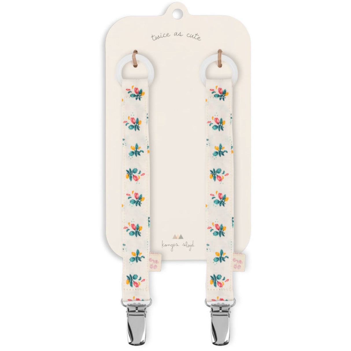 Konges Sløjd Fleur Coloré 2 Pack Pacifier Strap