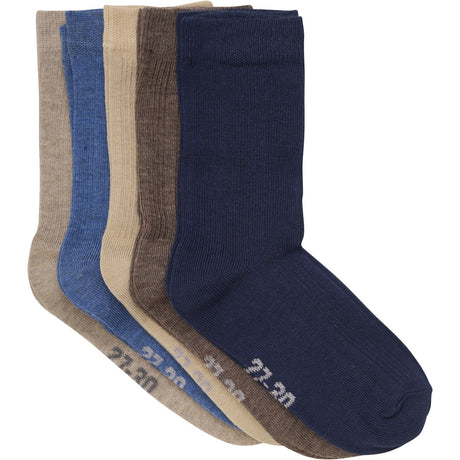 Minymo Dark Navy Socks 5-pack