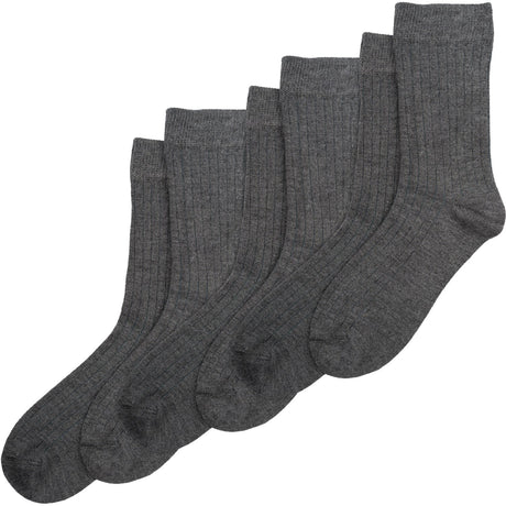 minipop® Dark Grey Melange Bamboo Socks 3-Pack Noos