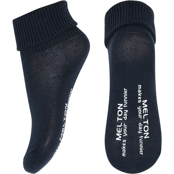 MELTON Cotton Anti-Slip Socks Marine