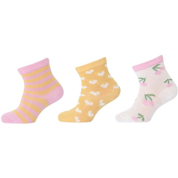 MELTON Cherries Socks 3-pack Multicolors
