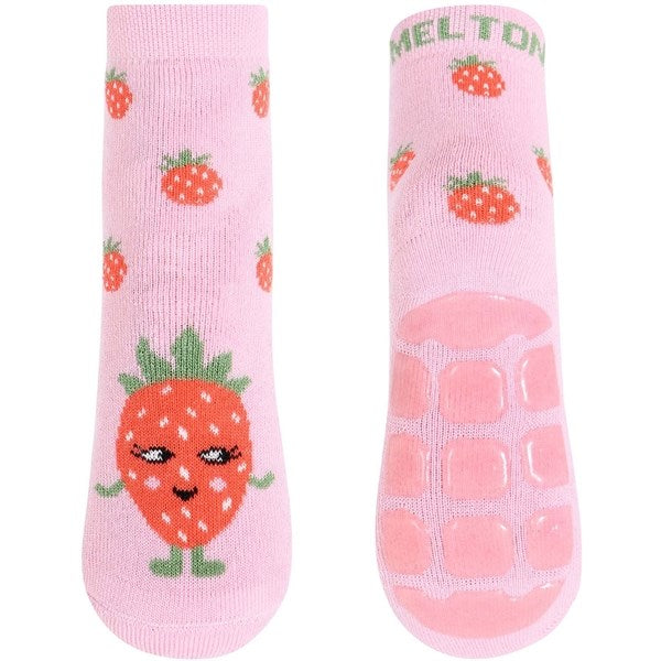 MELTON Strawberry Anti-Slip Socks Pink Nectar