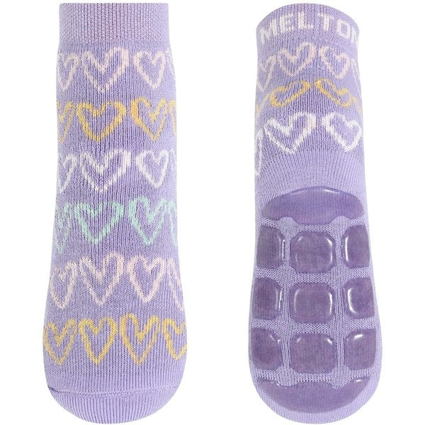 MELTON Doodle Heart Anti-Slip Socks Daybreak