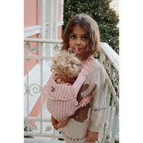 Konges Sløjd Powder Pink Check Doll Carrier