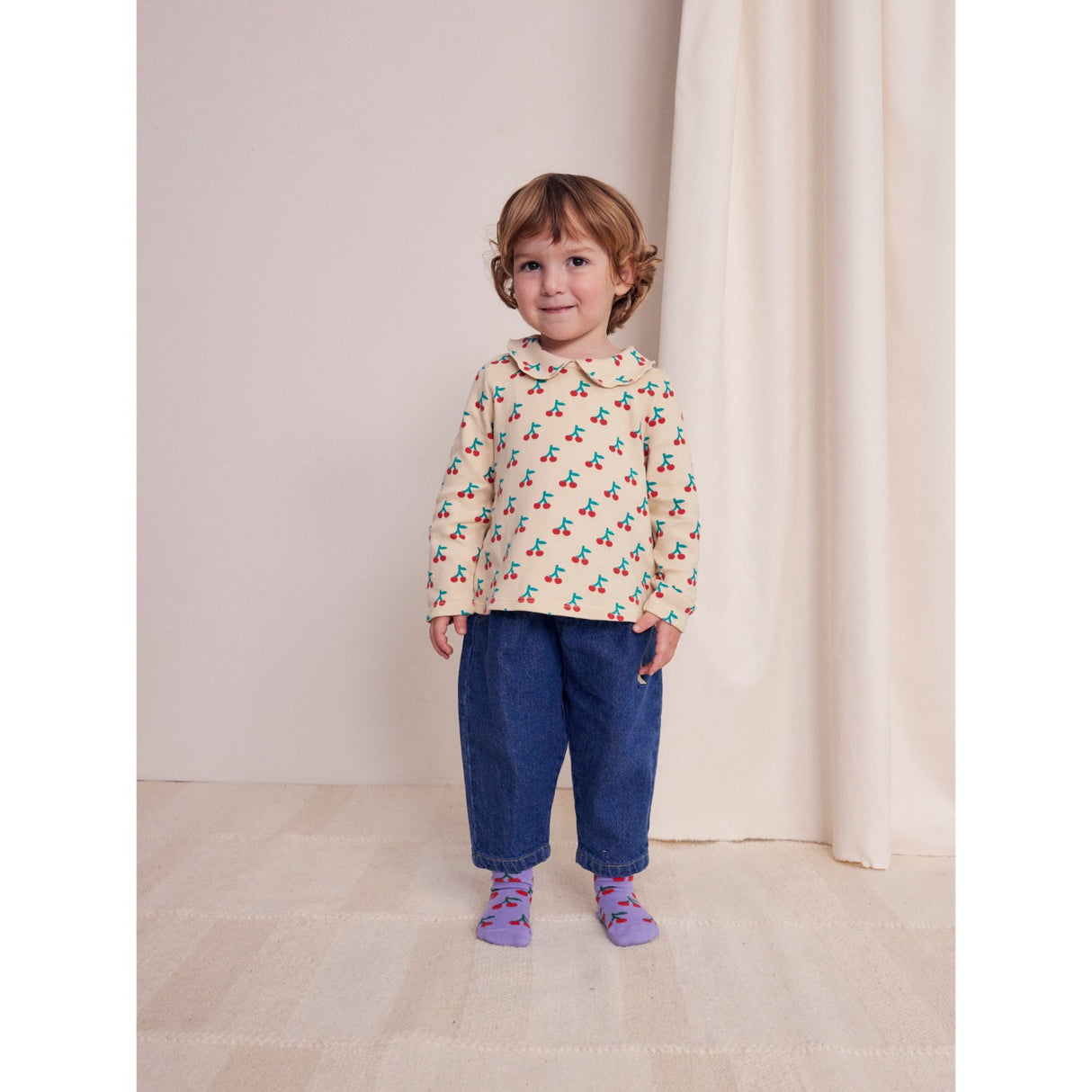 Bobo Choses White Cherry All Over Collar Shirt 2