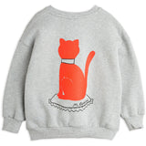 Mini Rodini Grey melange Cat Sp Sweatshirt 8