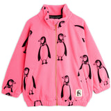 Mini Rodini Pink Penguin Fleece Jacket