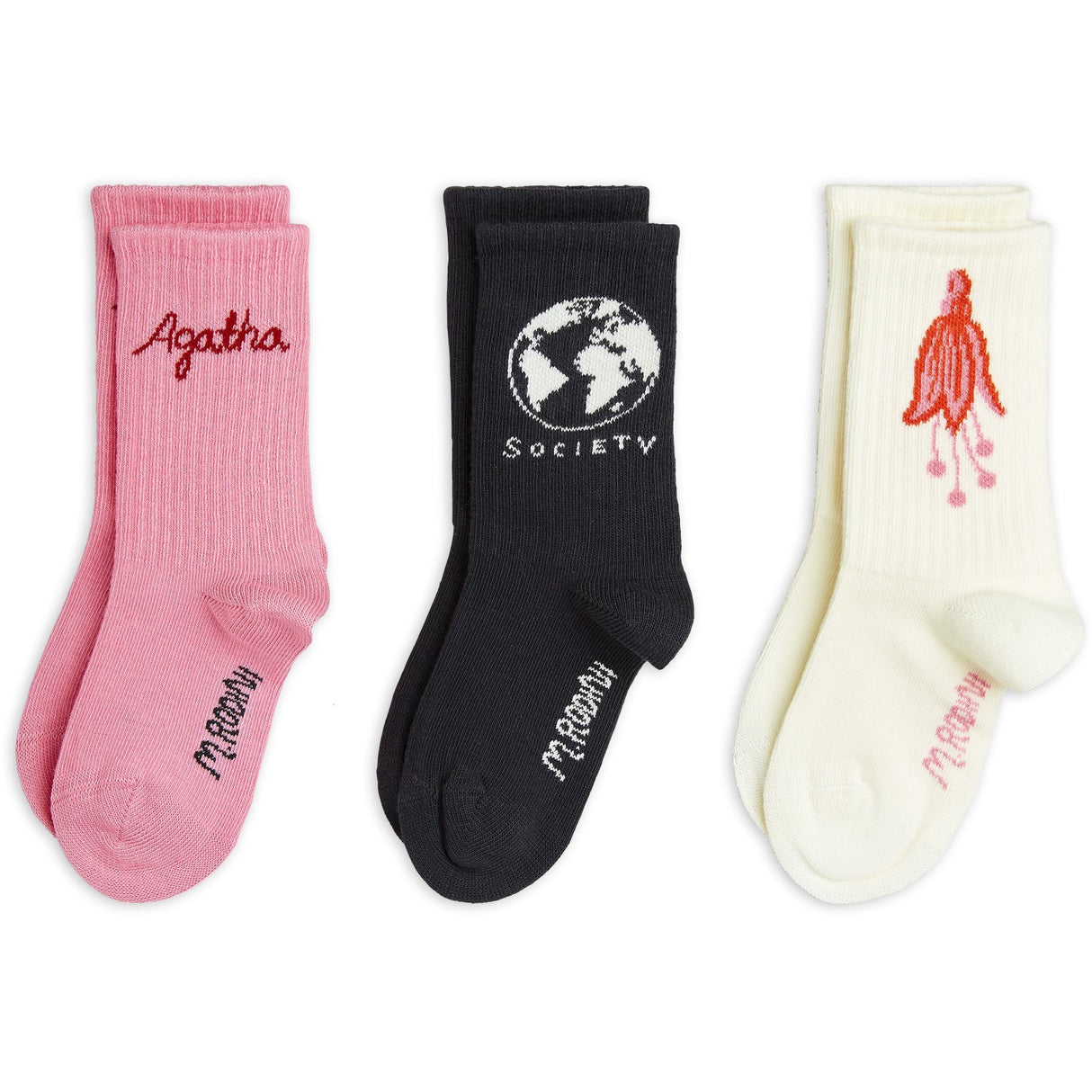 Mini Rodini Multi Agatha 3-Pack Socks