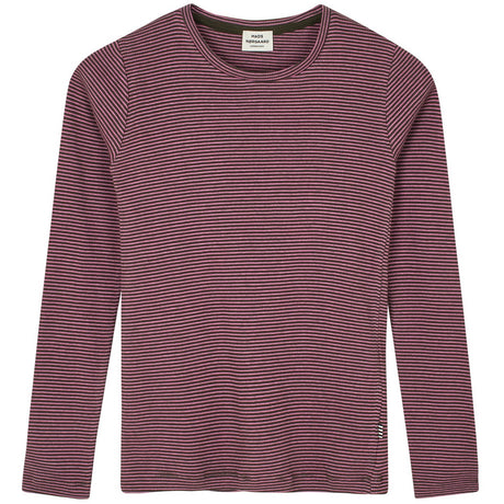 Mads Nørgaard Rosin/Carmine Rose 2x2 Cotton Stripe Talino Top