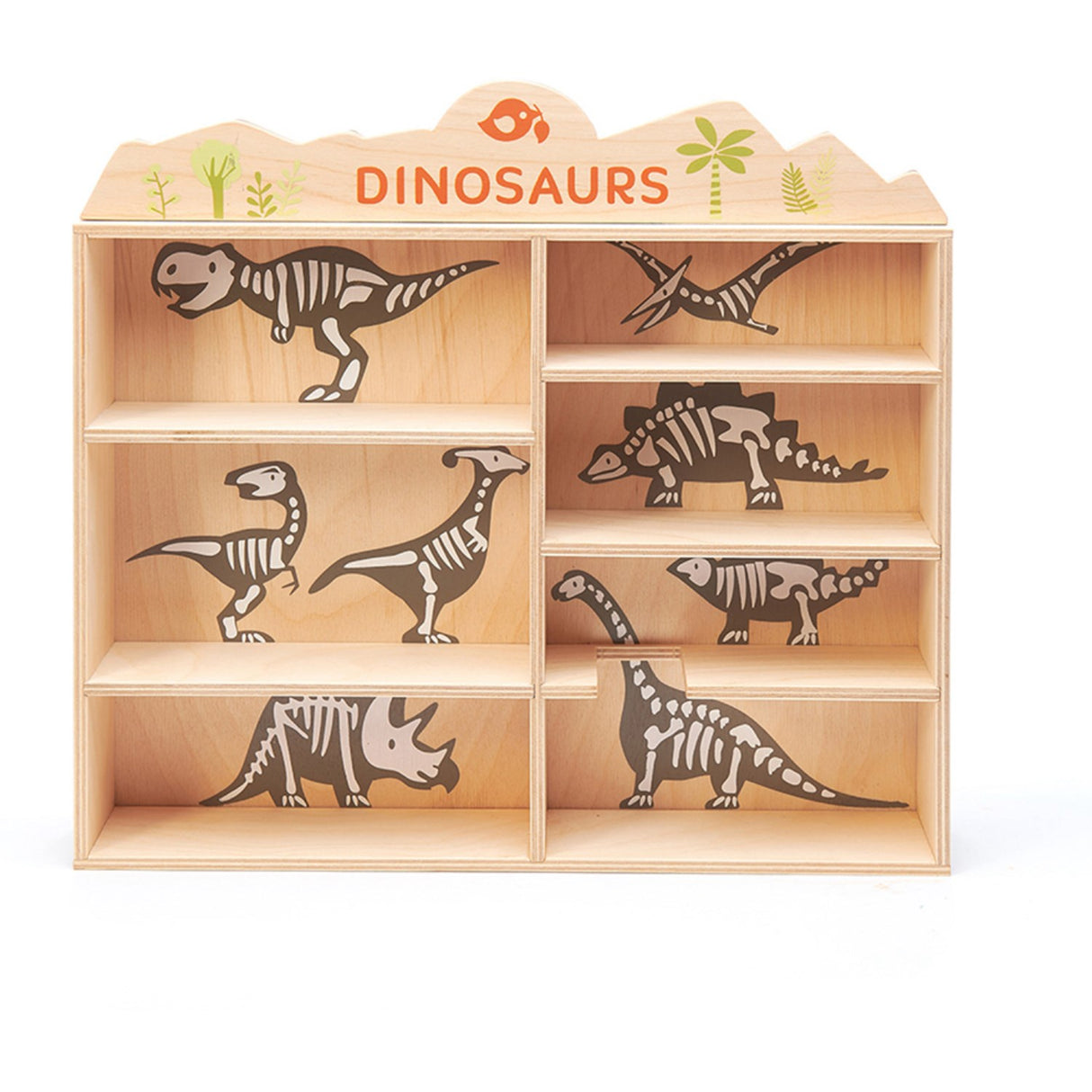 Tender Leaf  Settekasse Med 8 Wooddyr - Dinosaurer 2