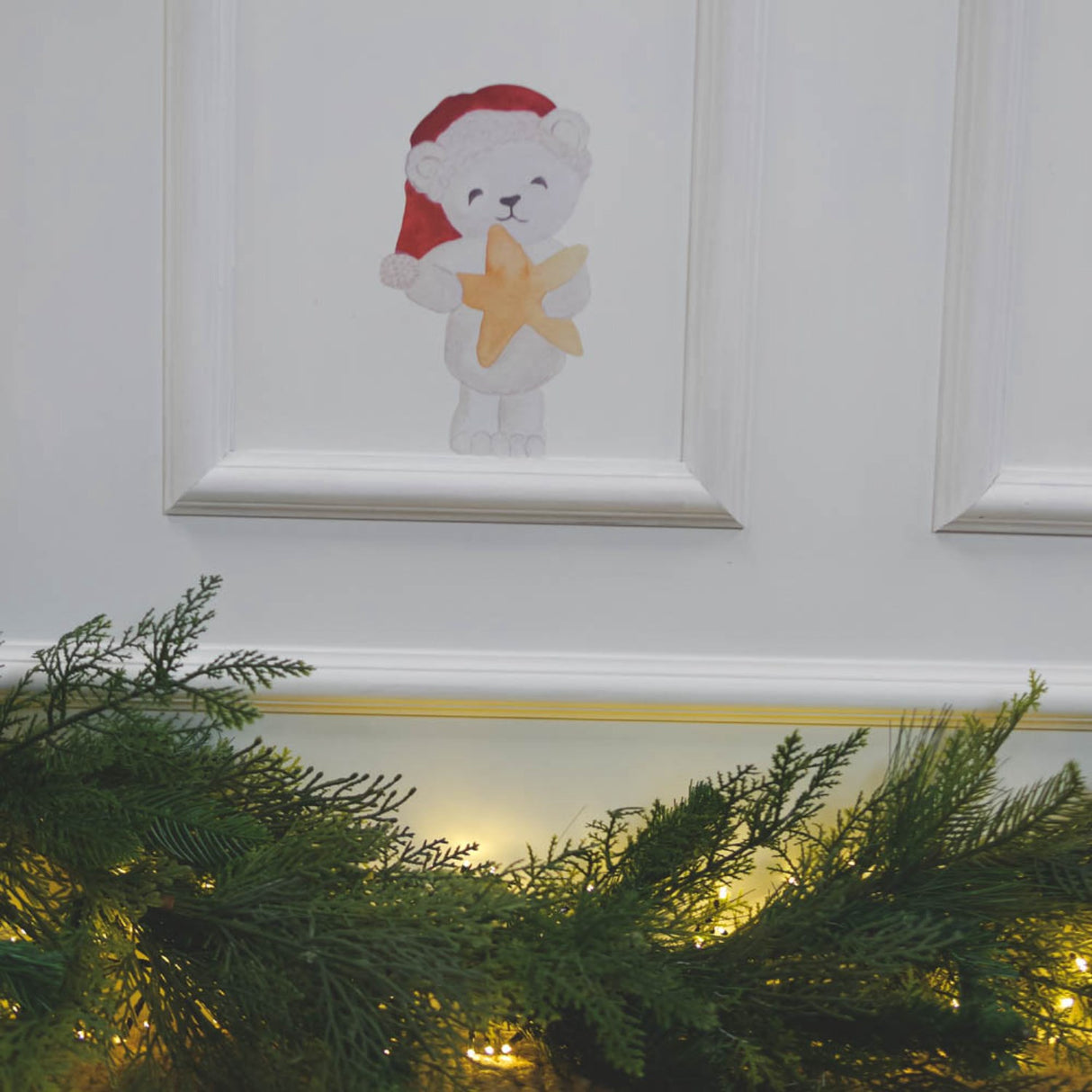 That's Mine White Wallsticker Santa Bears