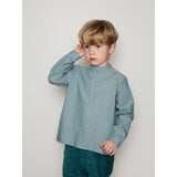 Serendipity Teal Peasant Shirt