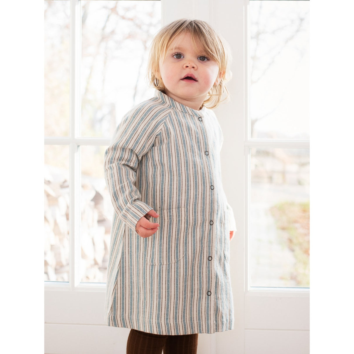 Serendipity Arctic Stripe Brushed Dress