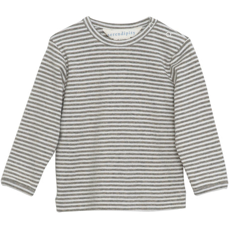 Serendipity Taupe/Offwhite Blouse Stripe