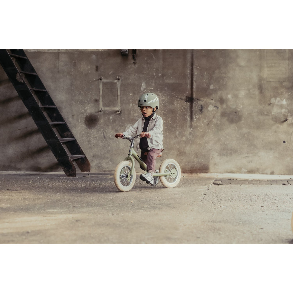 Trybike in steel, 2 wheels, Vintage Green 4